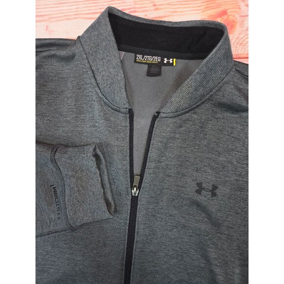 Under Armour Mens Storm Full Zip Grey Jacket XXL Polyester Elastane Loose Fit - Picture 4 of 9
